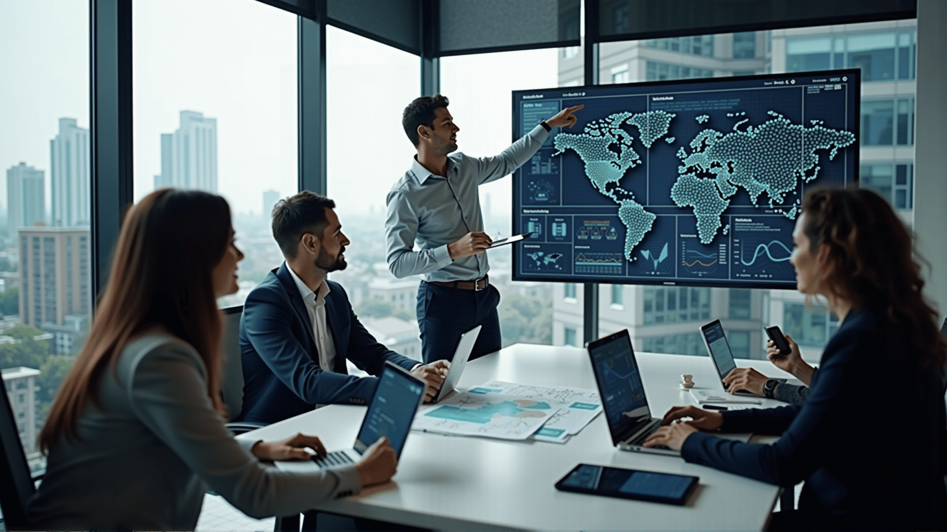 Real estate team management with analytics